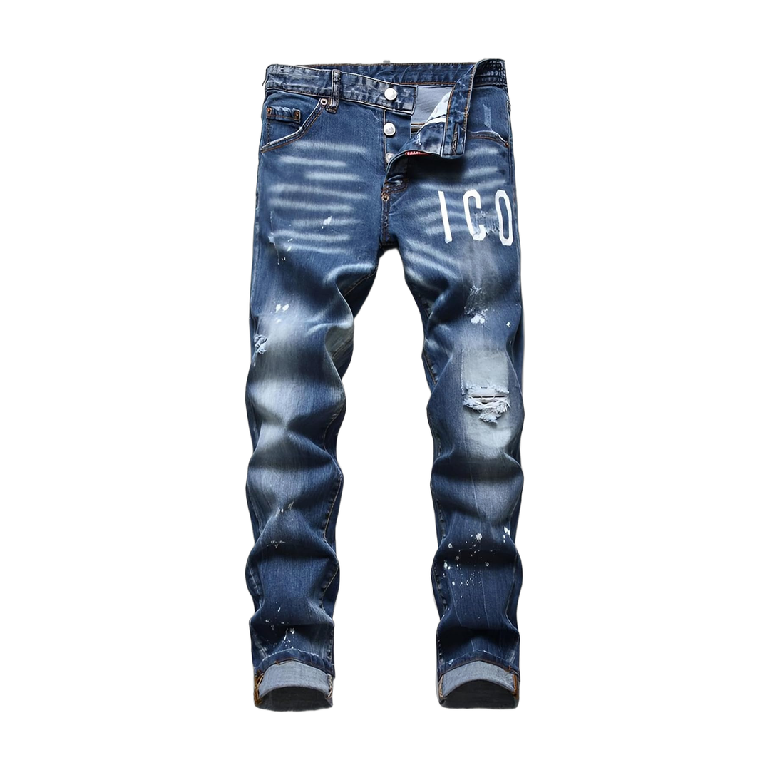 KDTOLL - Jeans Con Strappi
